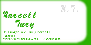 marcell tury business card